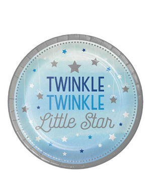 One Little Star Boy 23cm Paper Plates Pack of 8