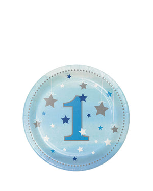 One Little Star Boy 18cm Paper Plates Pack of 8
