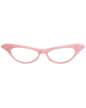 50s Pink Rhinestone Cat Eye Glasses