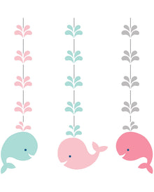 Lil Spout Pink Hanging Cutout Decorations Pack of 3
