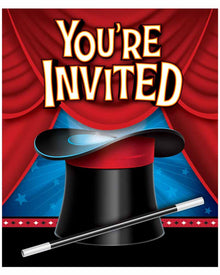 Magic Party Invitations Pack of 8
