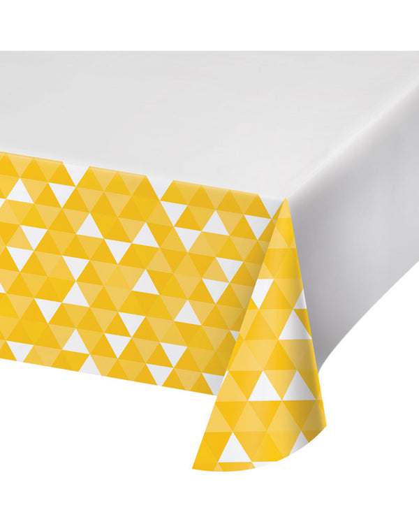 Yellow Fractal Plastic Tablecover