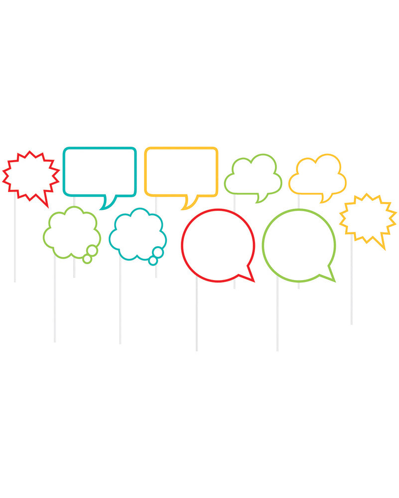 Speech Bubbles Photo Props Pack Of 10