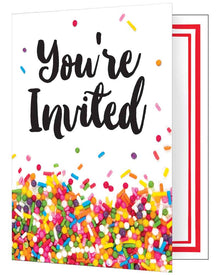 Sprinkles Party Invitations Pack of 8