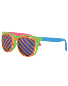 80s Flip Up Neon Deluxe Glasses