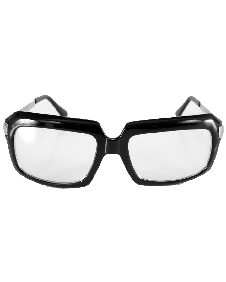 80s Scratcher Black and Clear Deluxe Glasses