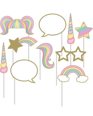 Unicorn Sparkle Photo Booth Props Pack of 10