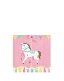 Carousel Beverage Napkins Pack of 16