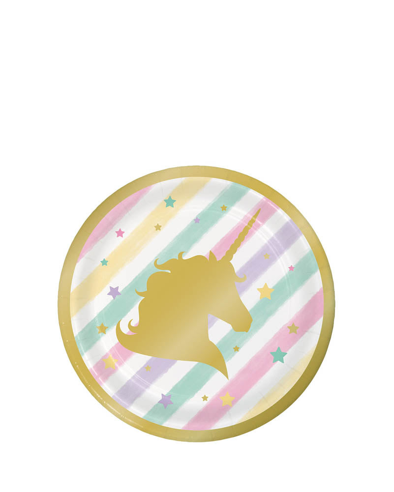 Unicorn Sparkle 18cm Plates Pack of 8