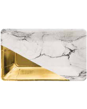 Christmas Marble and Gold Plates Pack of 8