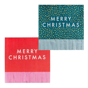 Merry & Bright Merry Christmas Paper Party Napkins Pack of 16