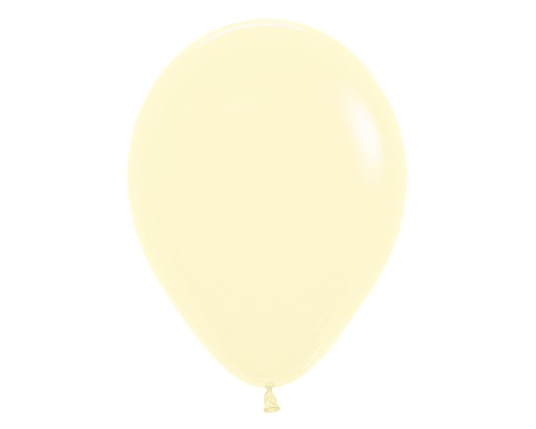 Sempertex 30cm Pastel Matte Yellow Latex Balloons 620, 25PK Pack of 25