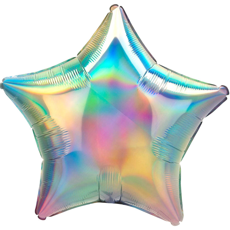 45cm Standard Holographic Iridescent Pastel Rainbow Star S40