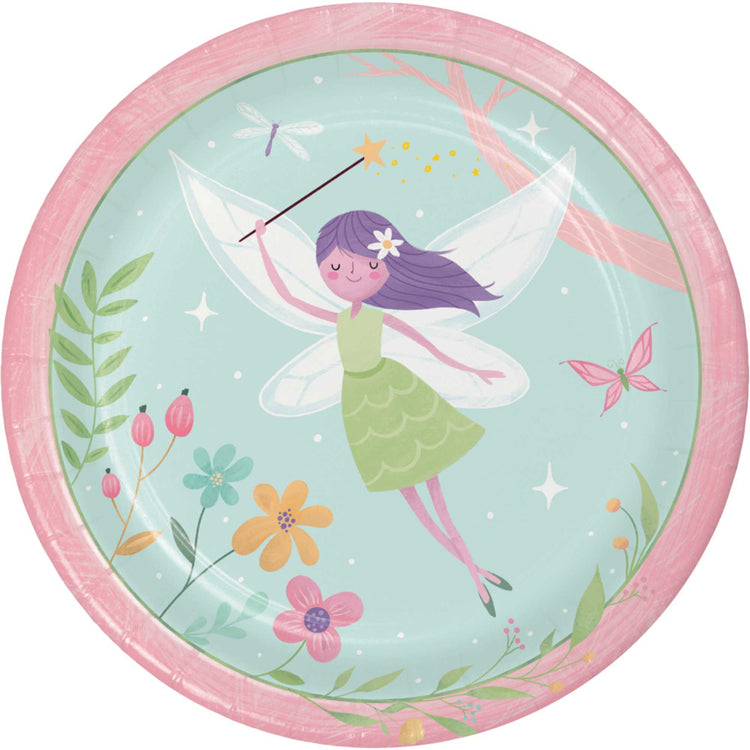 Fairy Forest Dinner Plates Paper 22cm Pack of 8