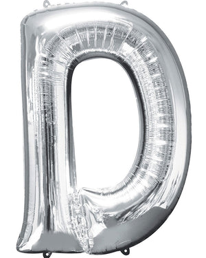 Silver 40cm Letter D Balloon