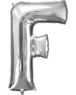 Silver 40cm Letter F Balloon