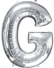 Silver 40cm Letter G Balloon