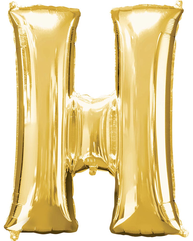 Gold 40cm Letter H Balloon
