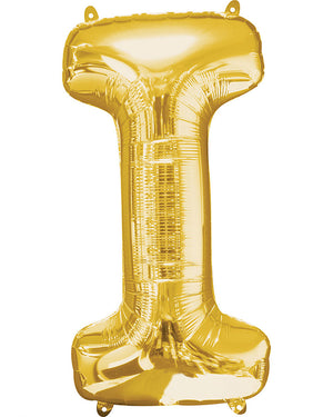 Gold 40cm Letter I Balloon