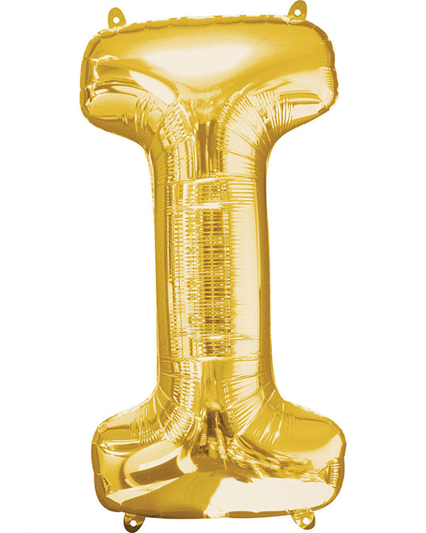 Gold 40cm Letter I Balloon
