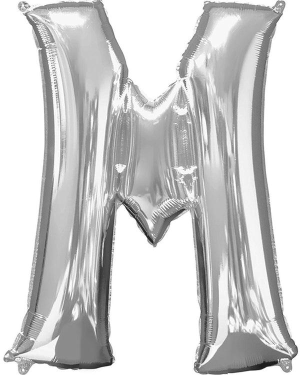Silver 40 cm Letter M Balloon