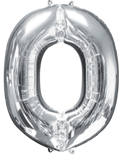 Silver 40cm Letter O Balloon