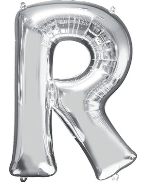 Silver 40cm Letter R Balloon