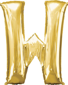 Gold 40cm Letter W Balloon
