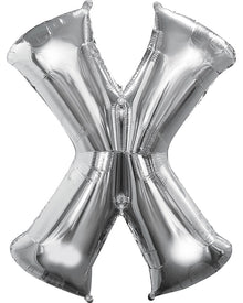 Silver 40cm Letter X Balloon