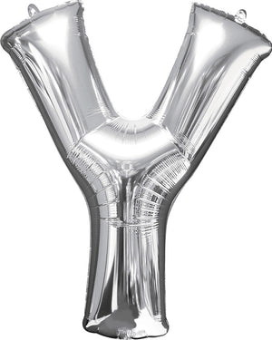 Silver 40cm Letter Y Balloon