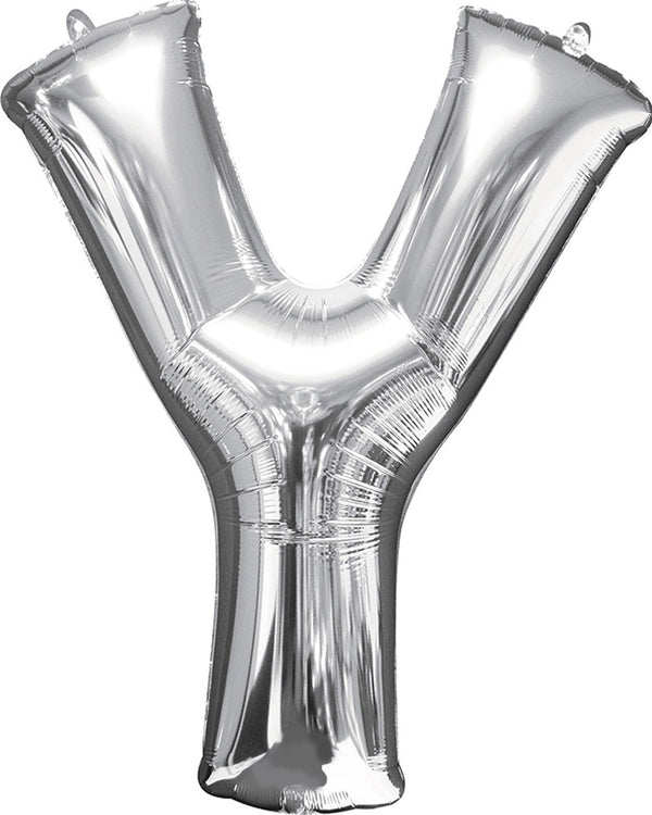 Silver 40cm Letter Y Balloon