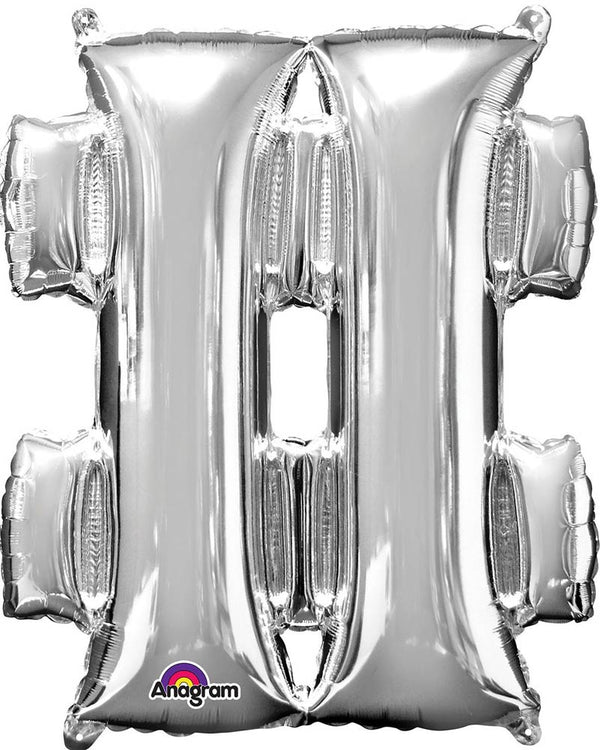 Silver 40cm # Symbol Balloon
