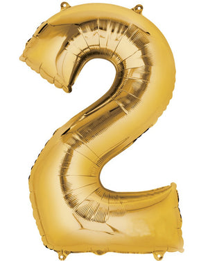 Gold 40cm Number 2 Balloon