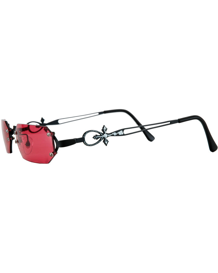 Gothic Vampire Black and Rose Deluxe Glasses