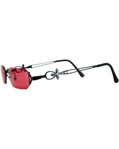 Gothic Vampire Black and Rose Deluxe Glasses