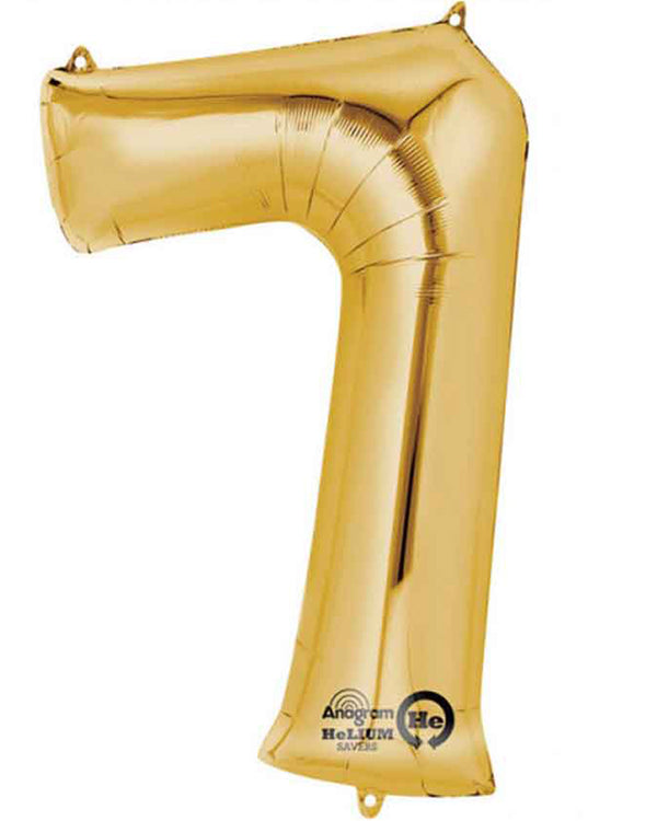 Gold 40cm Number 7 Balloon
