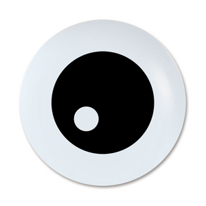 Sempertex 12cm Friendly Eyeball Black on Fashion White Latex Balloons, 12PK Pack of 12