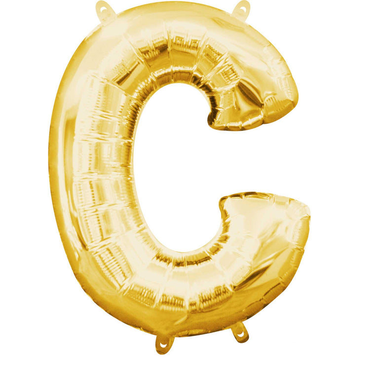 Gold 40cm Letter C Balloon
