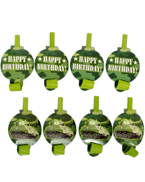 Camouflage Blowers Pack of 8