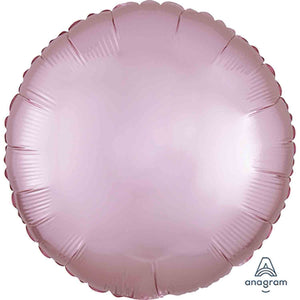 45cm Standard HX Satin Luxe Pastel Pink Circle Balloon
