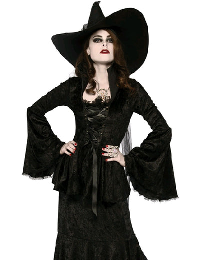 Black Crushed Velvet Top