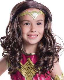 Justice League Wonder Woman Brown Kids Wig