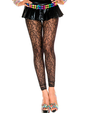 Black Lace Footless Tights