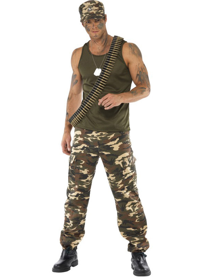 Khaki Camouflage Army Mens Costume