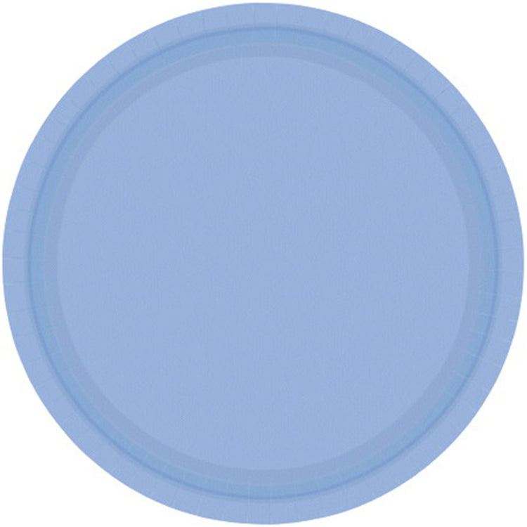 Paper Plates 26cm Round 20CT - Pastel Blue Pack of 20