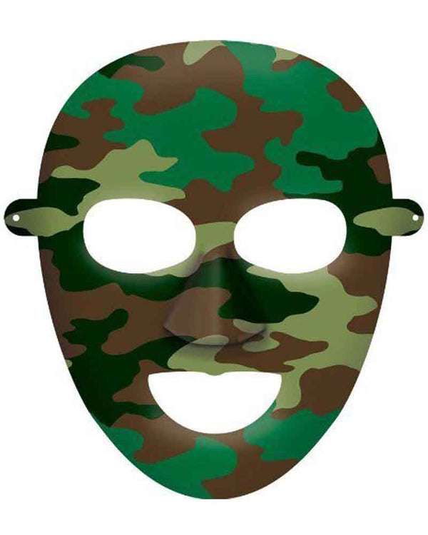 Camouflage Paper Masks Pack of 8