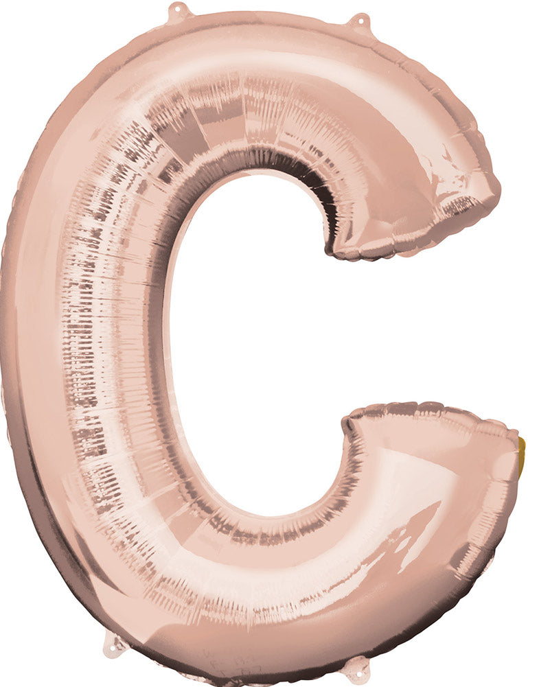 Rose Gold 83cm Letter C Super Shape Balloon