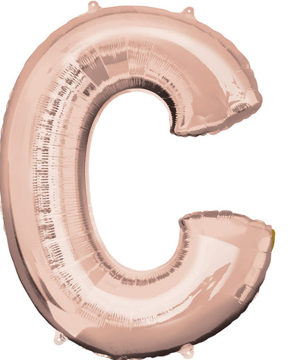 Rose Gold 83cm Letter C Super Shape Balloon