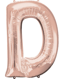 Rose Gold 83cm Letter D Super Shape Balloon