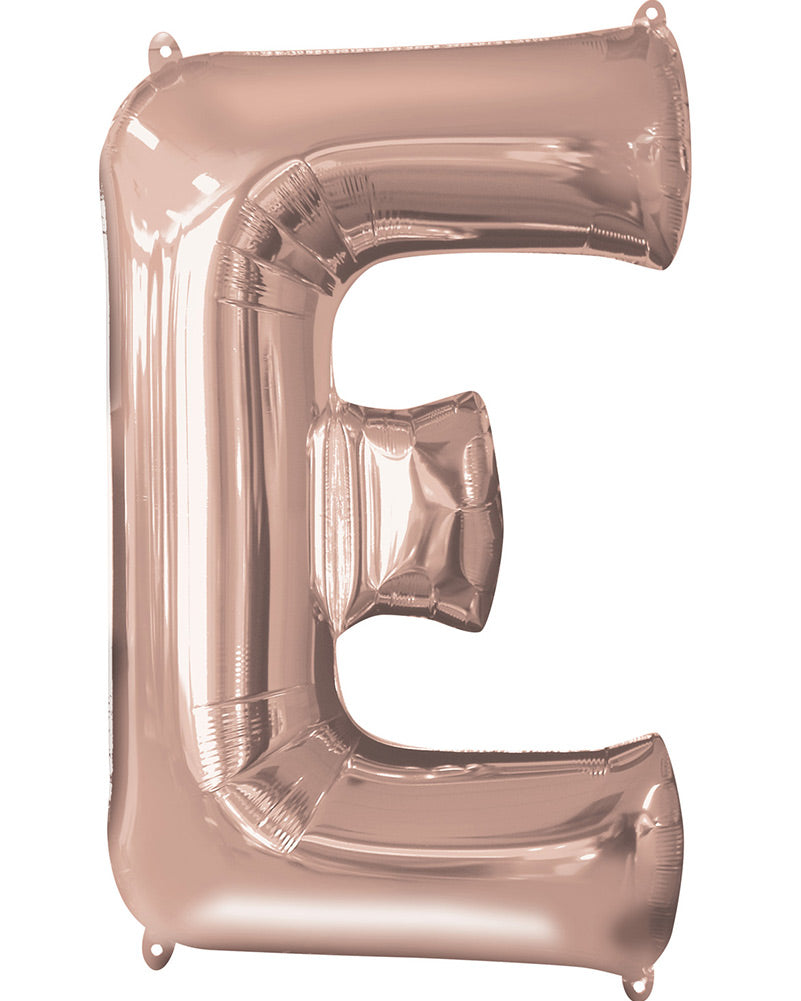 Rose Gold 83cm Letter E Super Shape Balloon